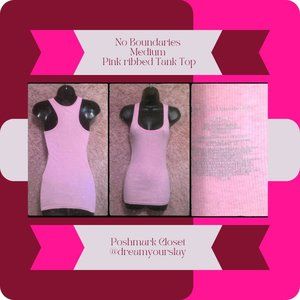 No Boundaries Pink tank top